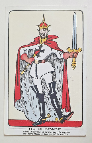 Cartolina figuri delle carte - i,