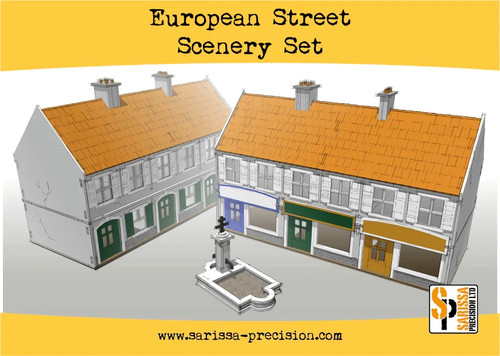 European street scenery - european, set
